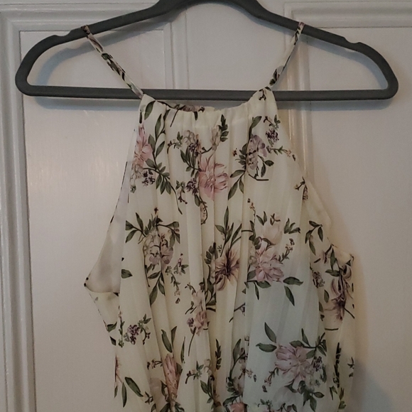 Shein floral chiffon pleated dress, L - Picture 2 of 3